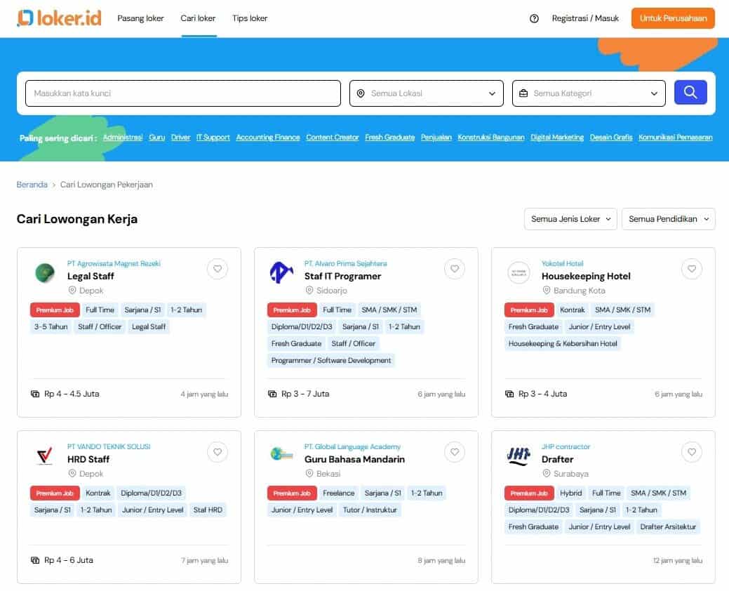 7 Job Portal Resmi Indonesia yang Bekerjasama dengan Pemerintah