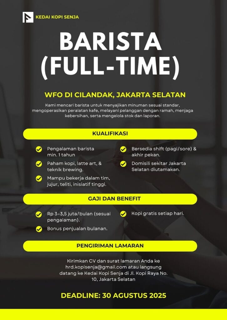 Iklan Lowongan Kerja Barista