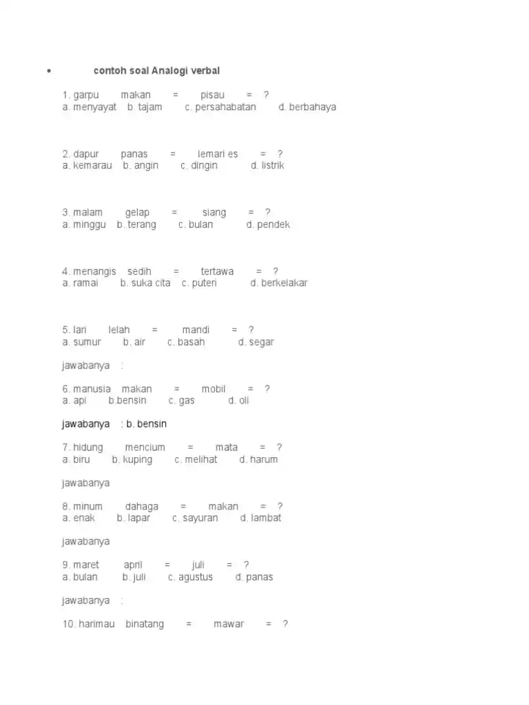 Tes Kemampuan Verbal